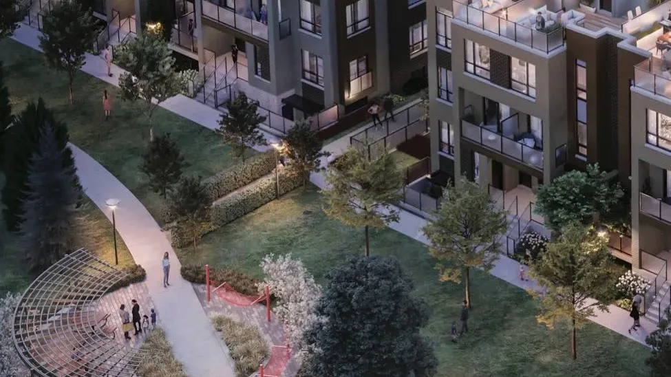 Andrin Glenway Urban Townhomes condo building exterior