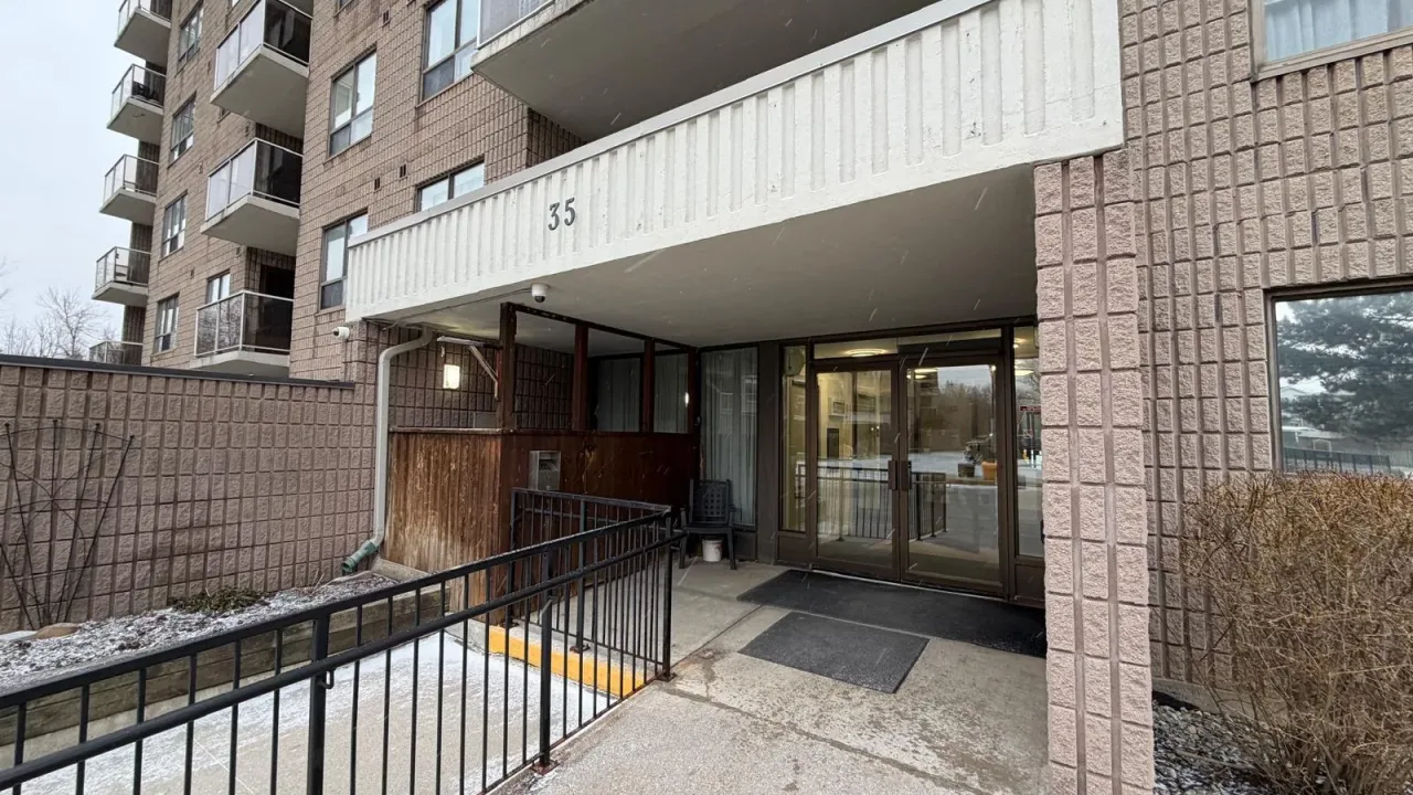 35 and 45 Bredin Parkway condo building exterior