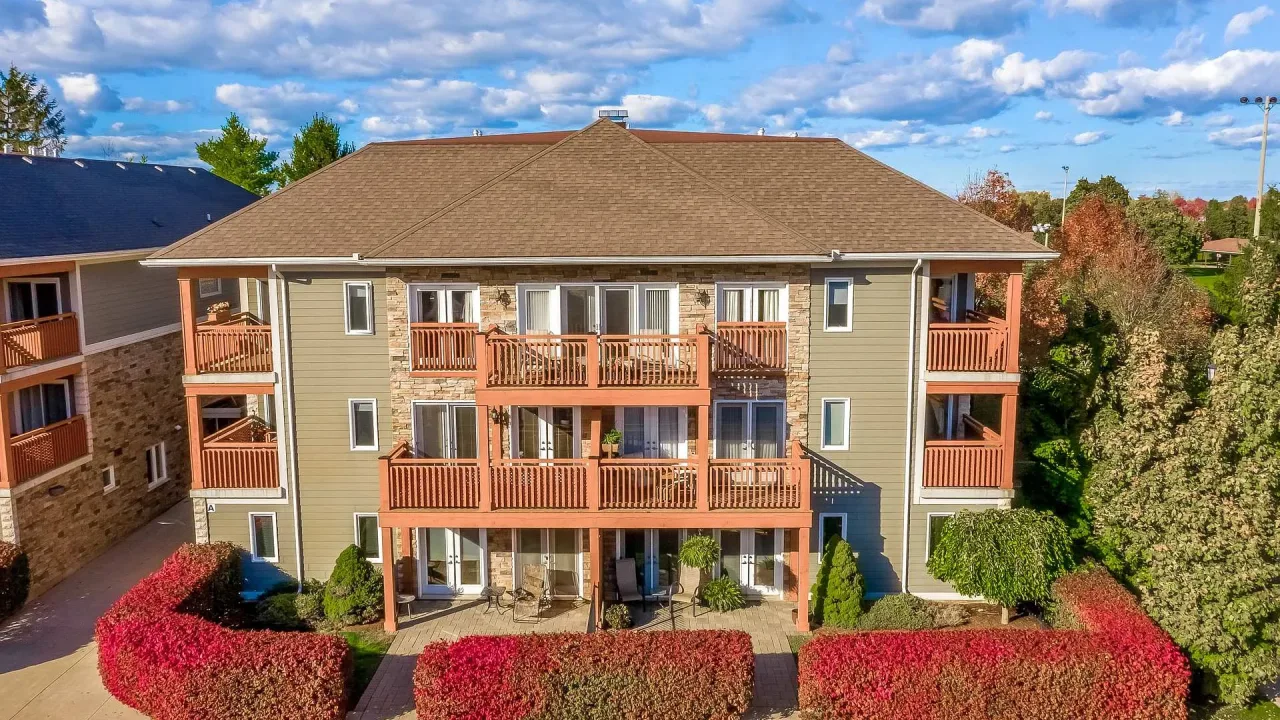 A condo building exterior