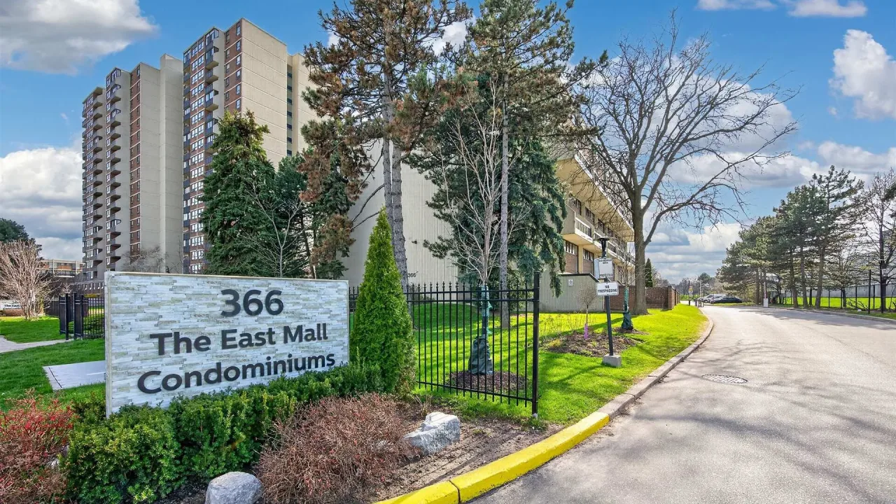 366 The East Mall Condominiums condo building exterior