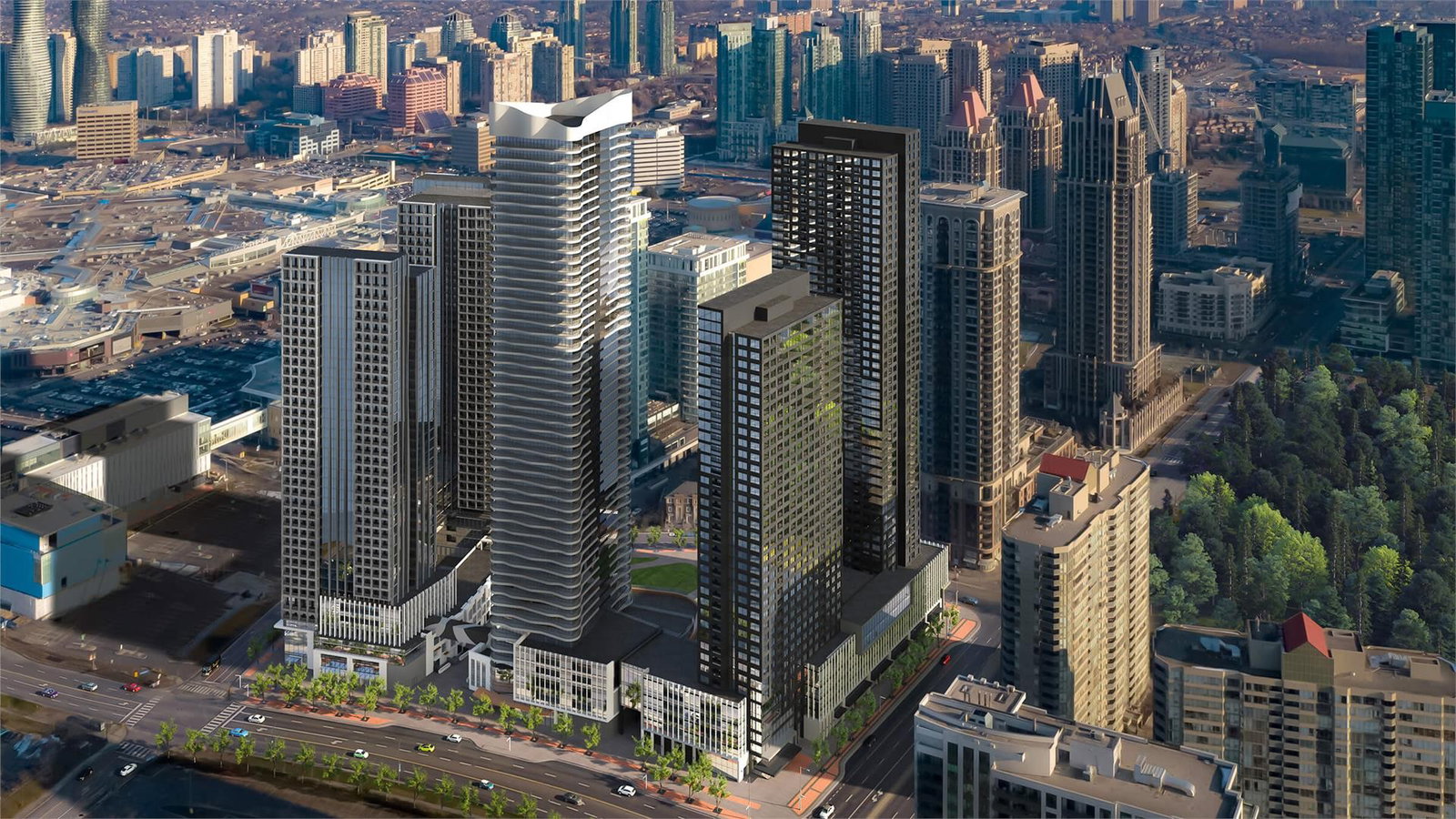 Condominiums at Square One District exterior