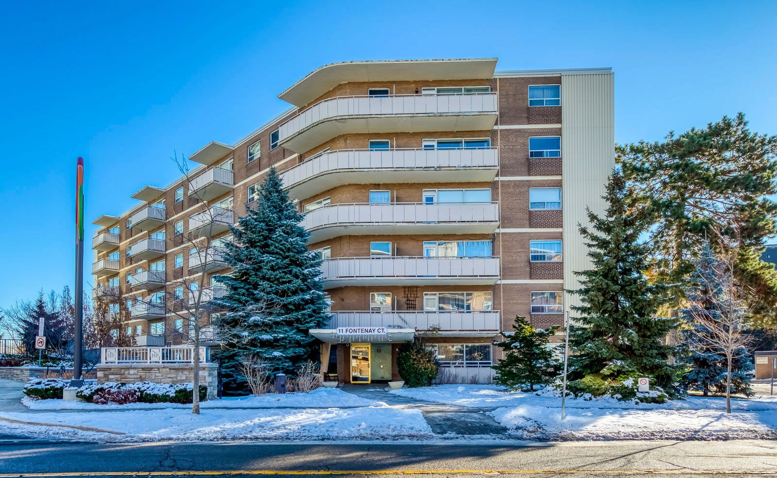 11 Fontenay Court condo building exterior