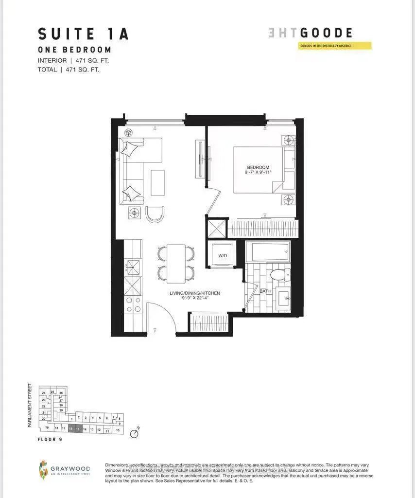 Photo 2 of Unit 915, 35 Parliament Street E, Toronto, Waterfront Communities — HOMEH