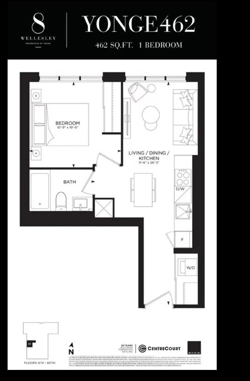 Photo 3 of Unit 6001, 8 Wellesley Street E, Toronto, Church-Yonge Corridor — HOMEH