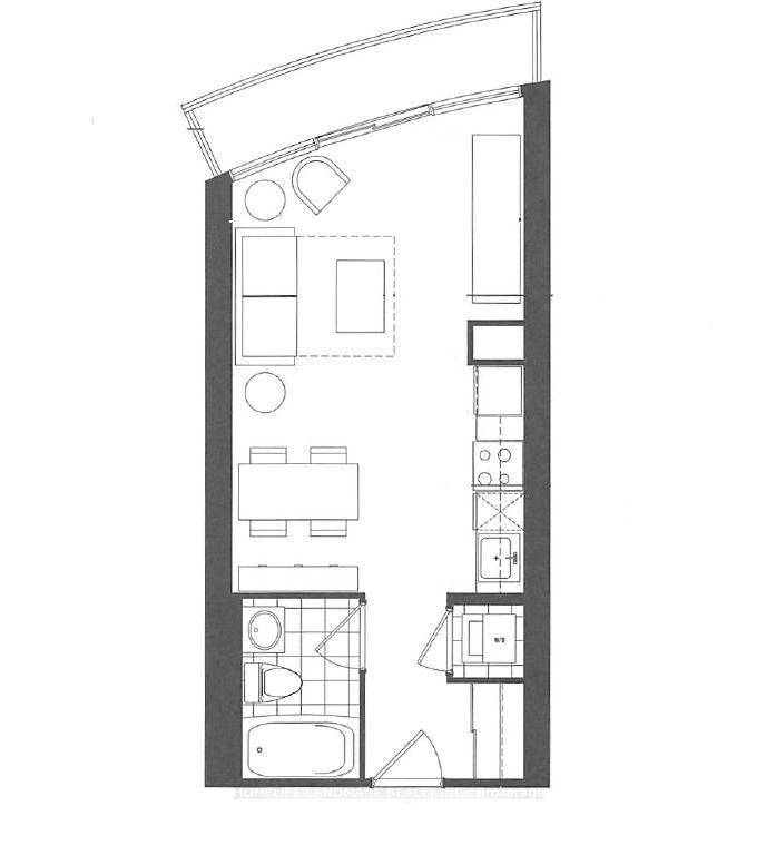 Front of Unit 2708, 21 Carlton Street