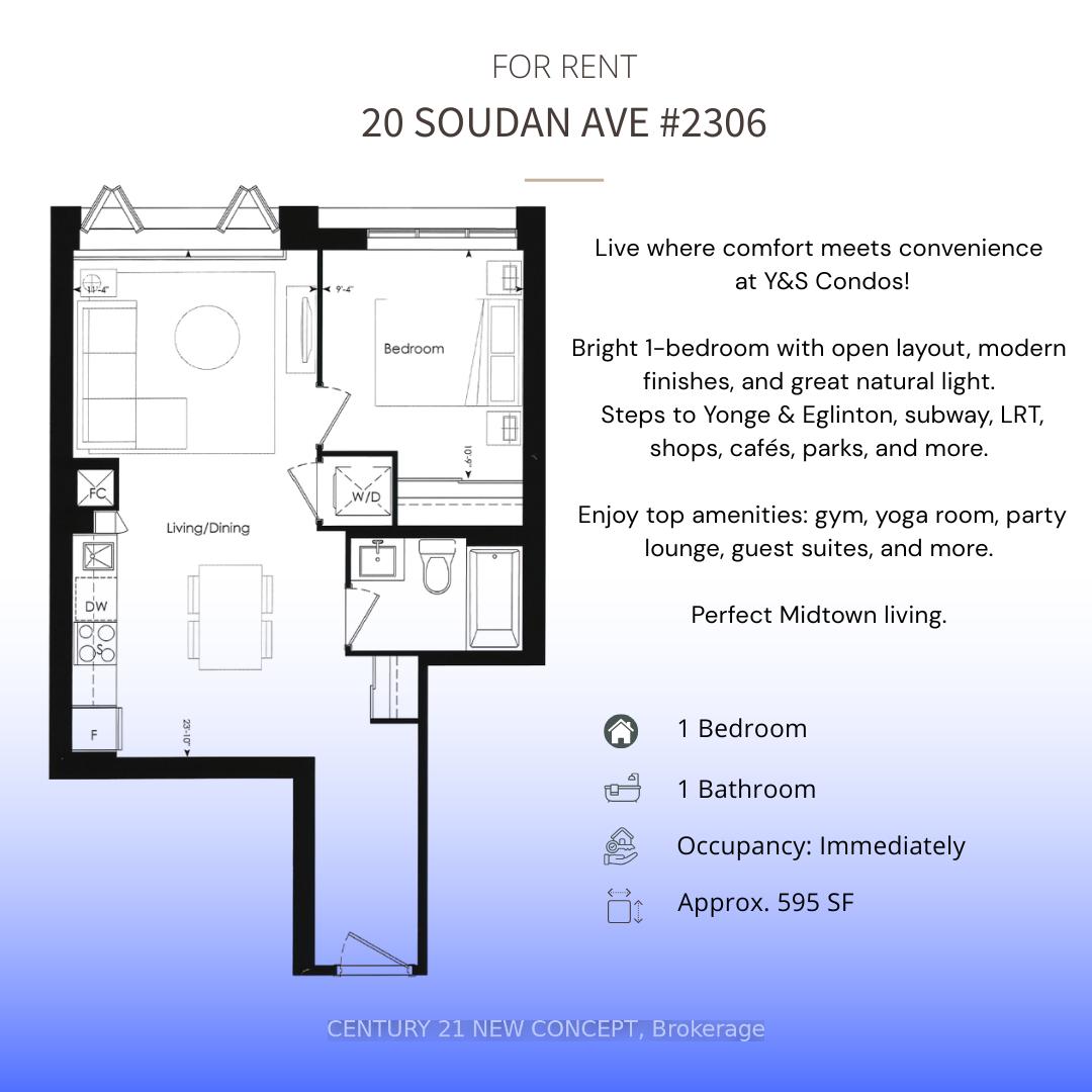 Front of Unit 2306, 20 Soudan Avenue