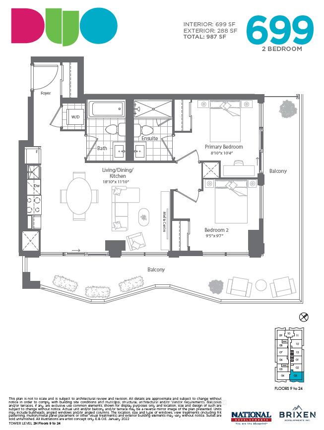 Front of Unit 1803, 260 Malta Avenue
