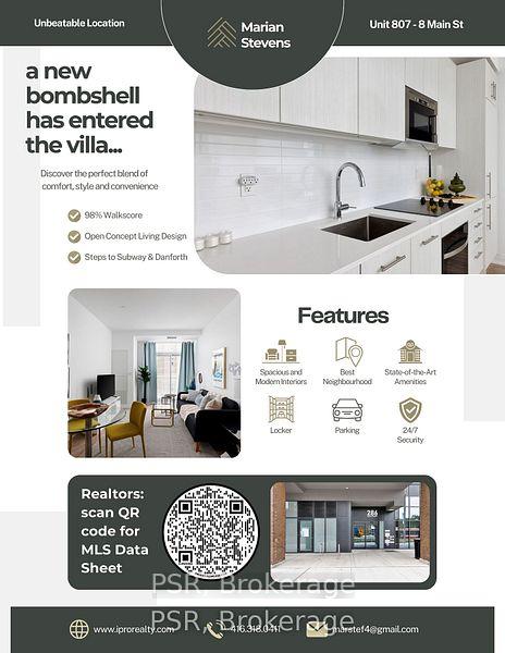 Photo 18 of Unit 807, 286 Main Street, Toronto, East End-Danforth — HOMEH