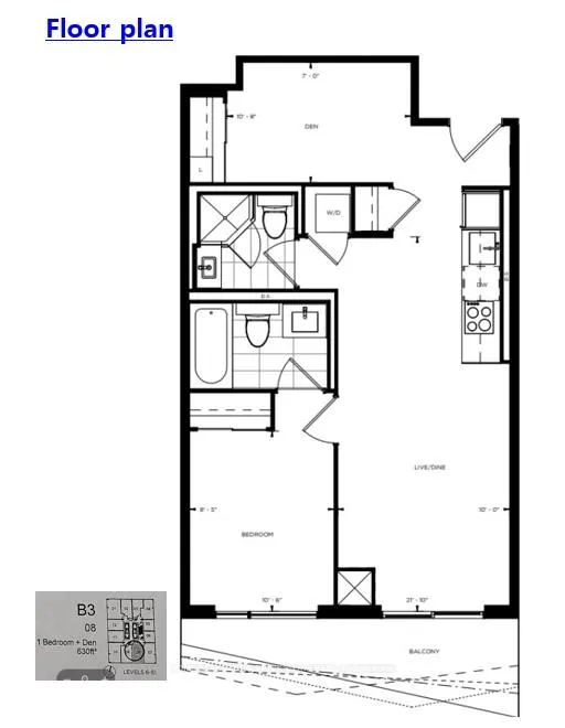 Front of Unit 1408, 100 Dalhousie Street