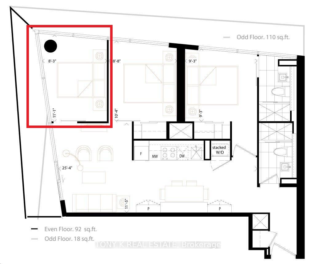 Front of Unit 605C, 215 Queen Street W