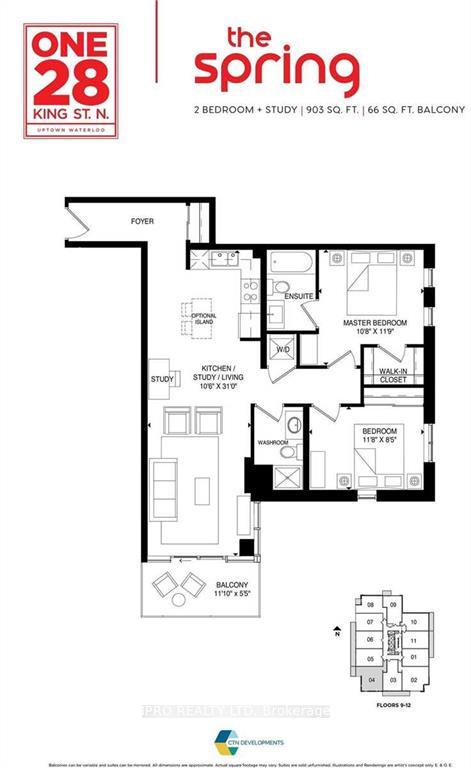 Front of Unit 1004, 128 King Street N