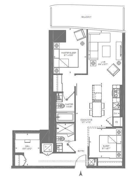 Photo 2 of Unit 424, 1 Bloor Street E, Toronto, Church-Yonge Corridor — HOMEH