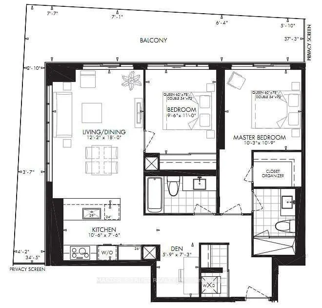Photo 2 of Unit 3603, 56 Annie Craig Drive, Etobicoke, Mimico — HOMEH