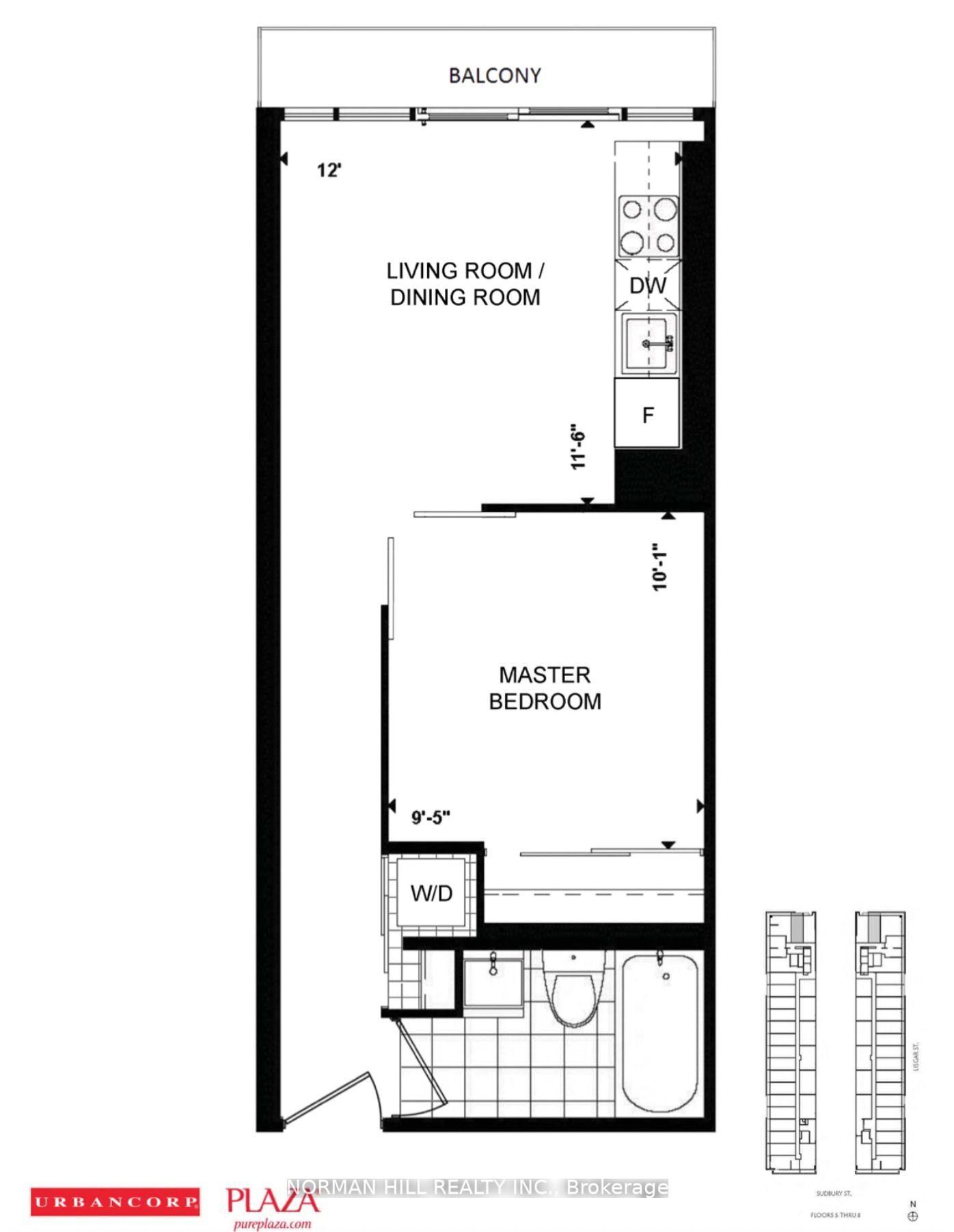 Front of Unit 823E, 36 Lisgar Street