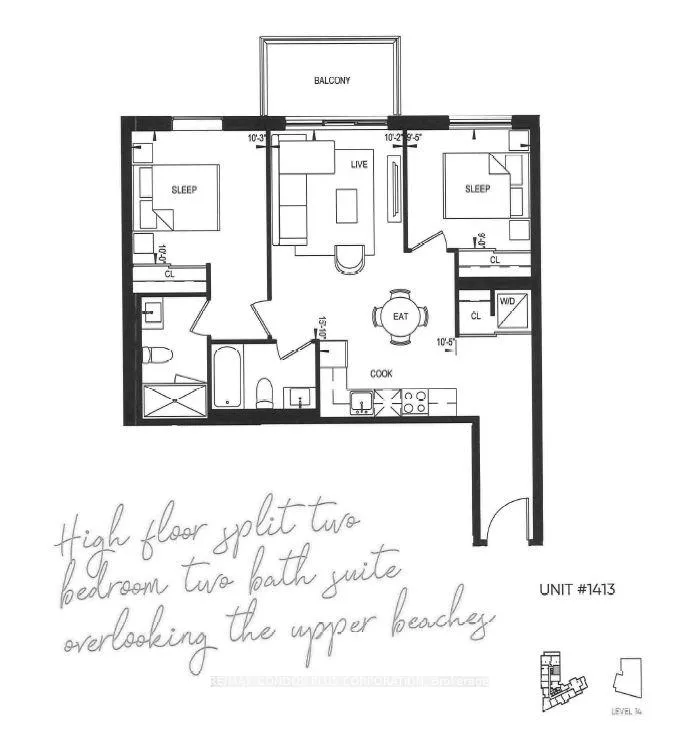 Front of Unit 1413, 1050 Eastern Avenue