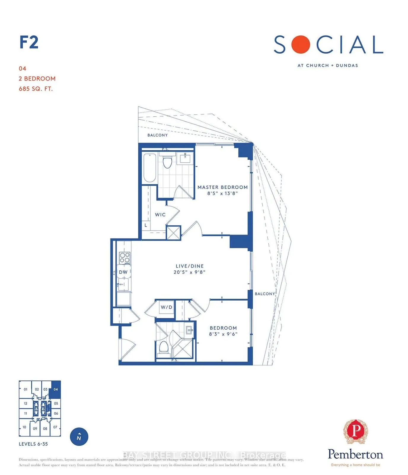 Front of Unit 1104, 100 Dalhousie Street