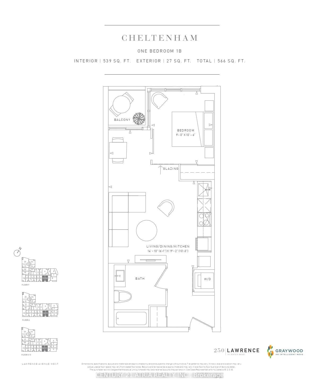 Front of Unit 612, 250 Lawrence Avenue W