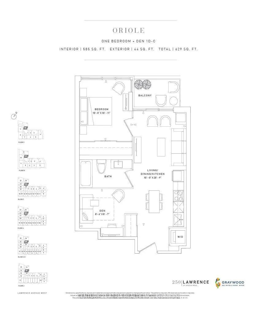 Front of Unit 910, 250 Lawrence Avenue W
