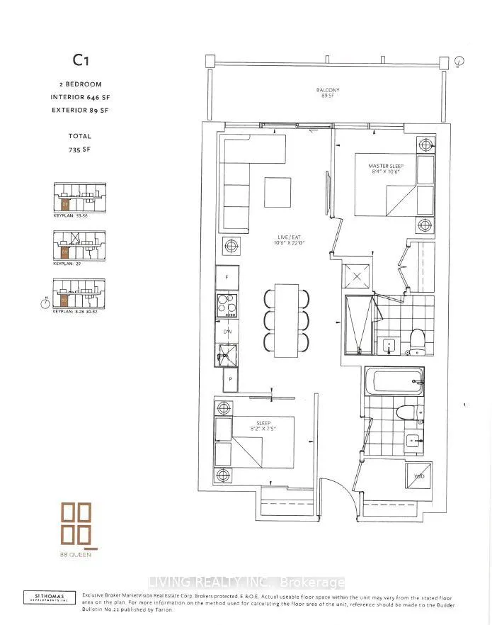 Front of Unit 1209, 88 Queen Street E
