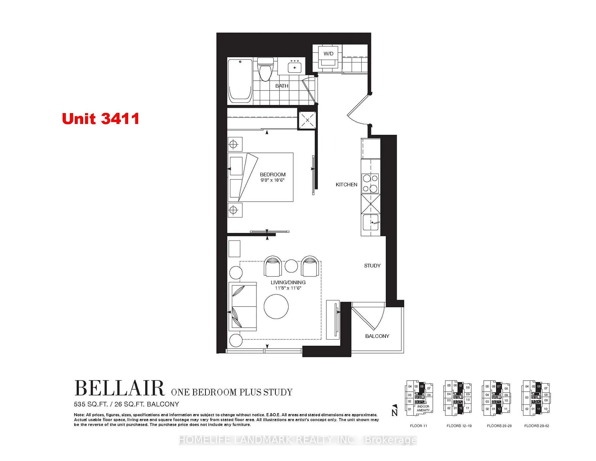 Photo 11 of Unit 3411, 395 Bloor Street E, Toronto, North St. James Town — HOMEH
