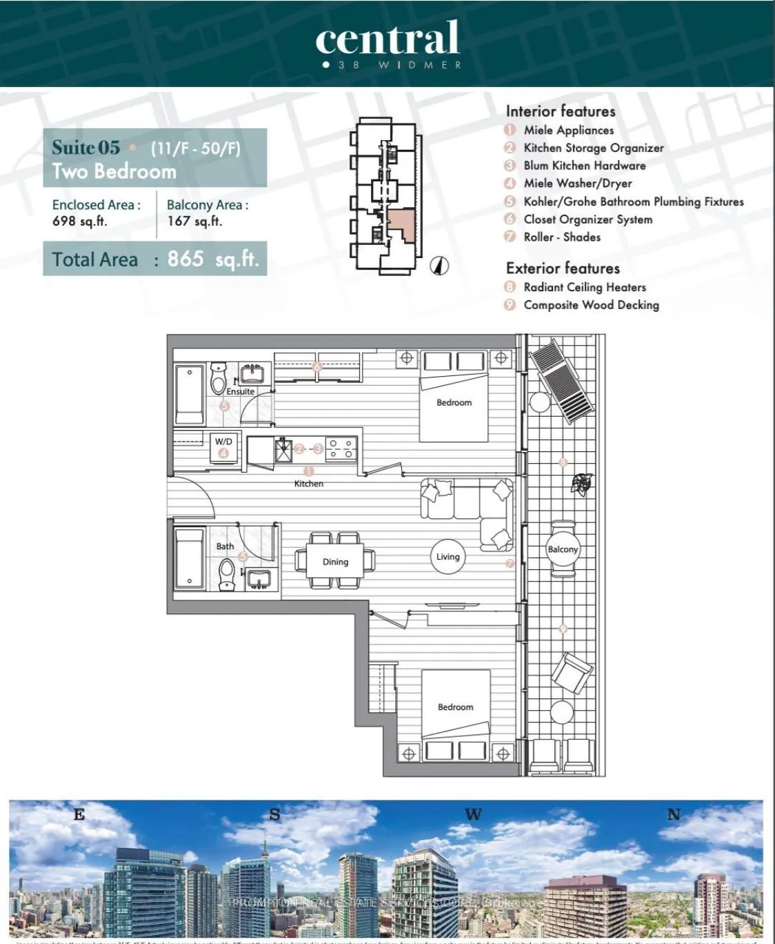 Front of Unit 505, 38 Widmer Street