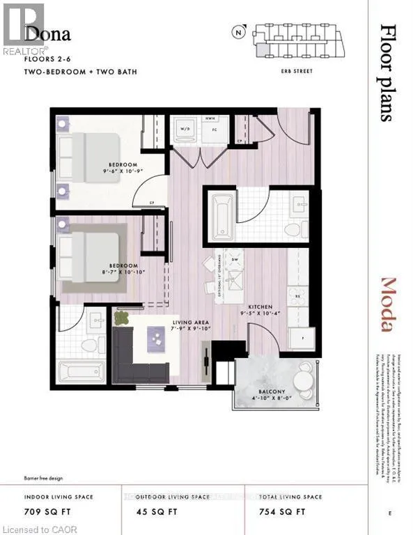 Front of Unit 416, 312 Erb Street W