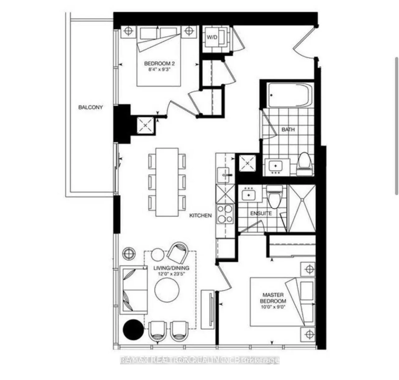 Front of Unit 2302, 395 Bloor Street E