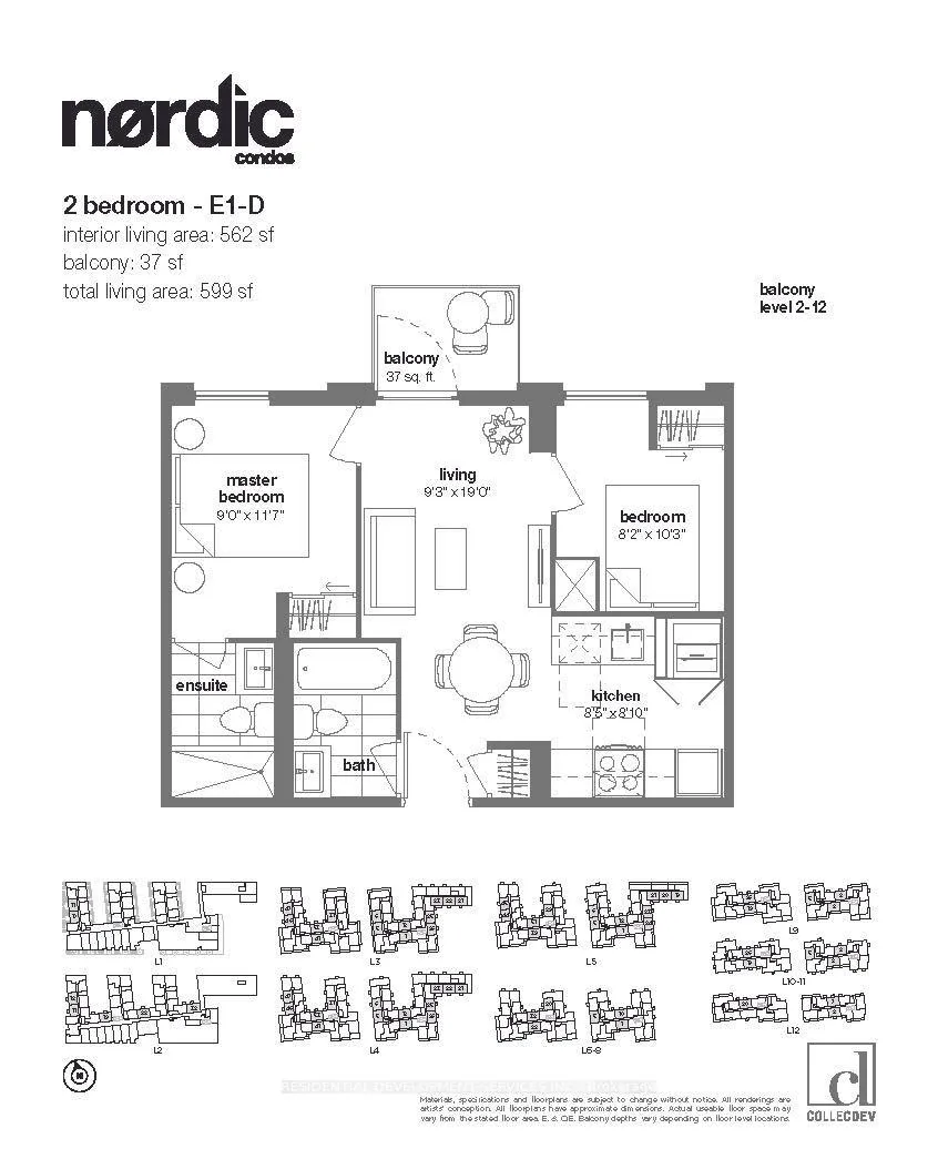 Front of Unit 505, 500 Wilson Avenue