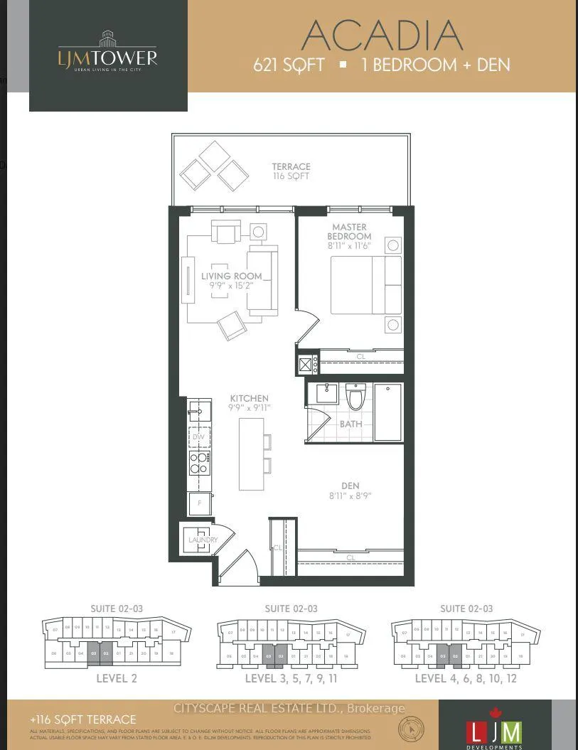 Front of Unit 1203, 2782 Barton Street E