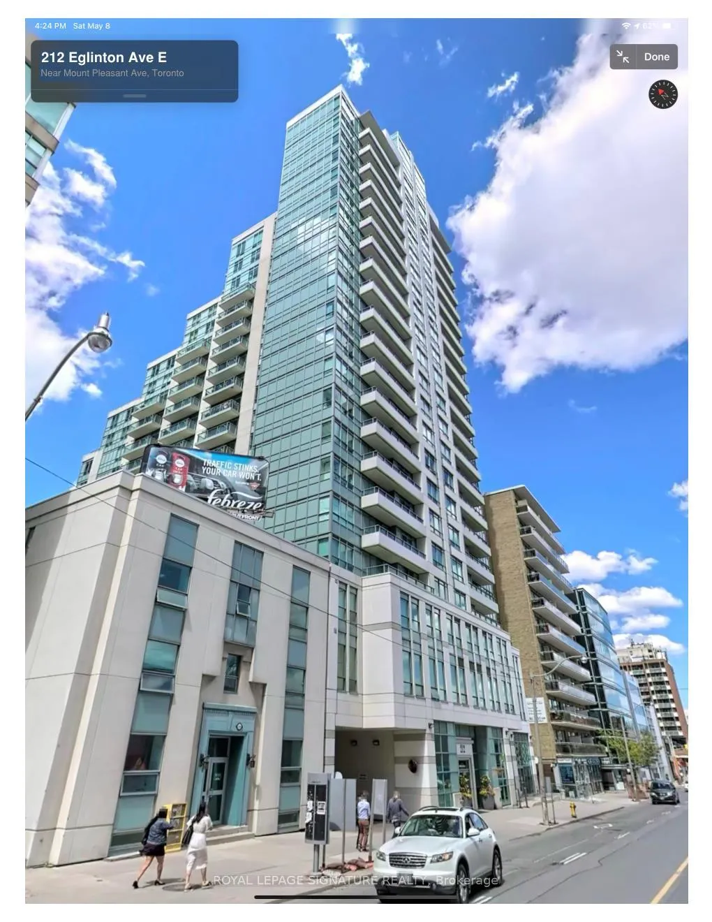 Front of Unit 605, 212 Eglinton Avenue E
