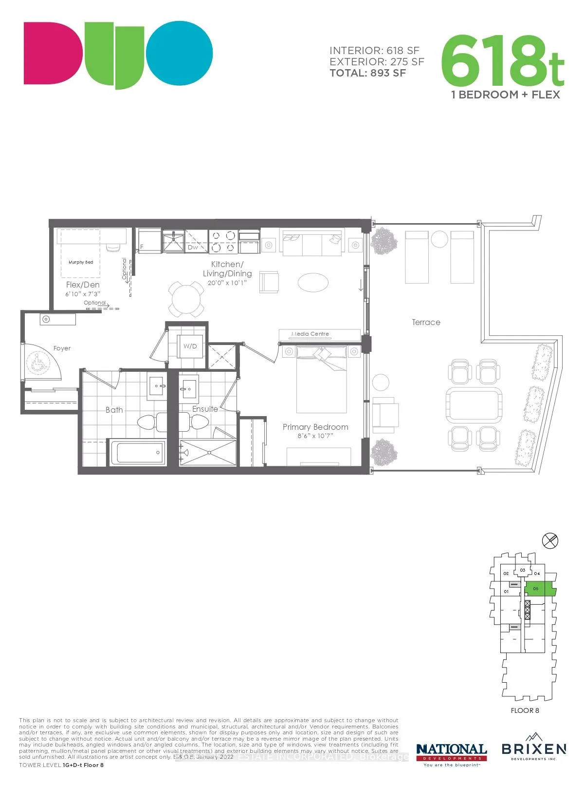 Front of Unit 805, 260 Malta Avenue