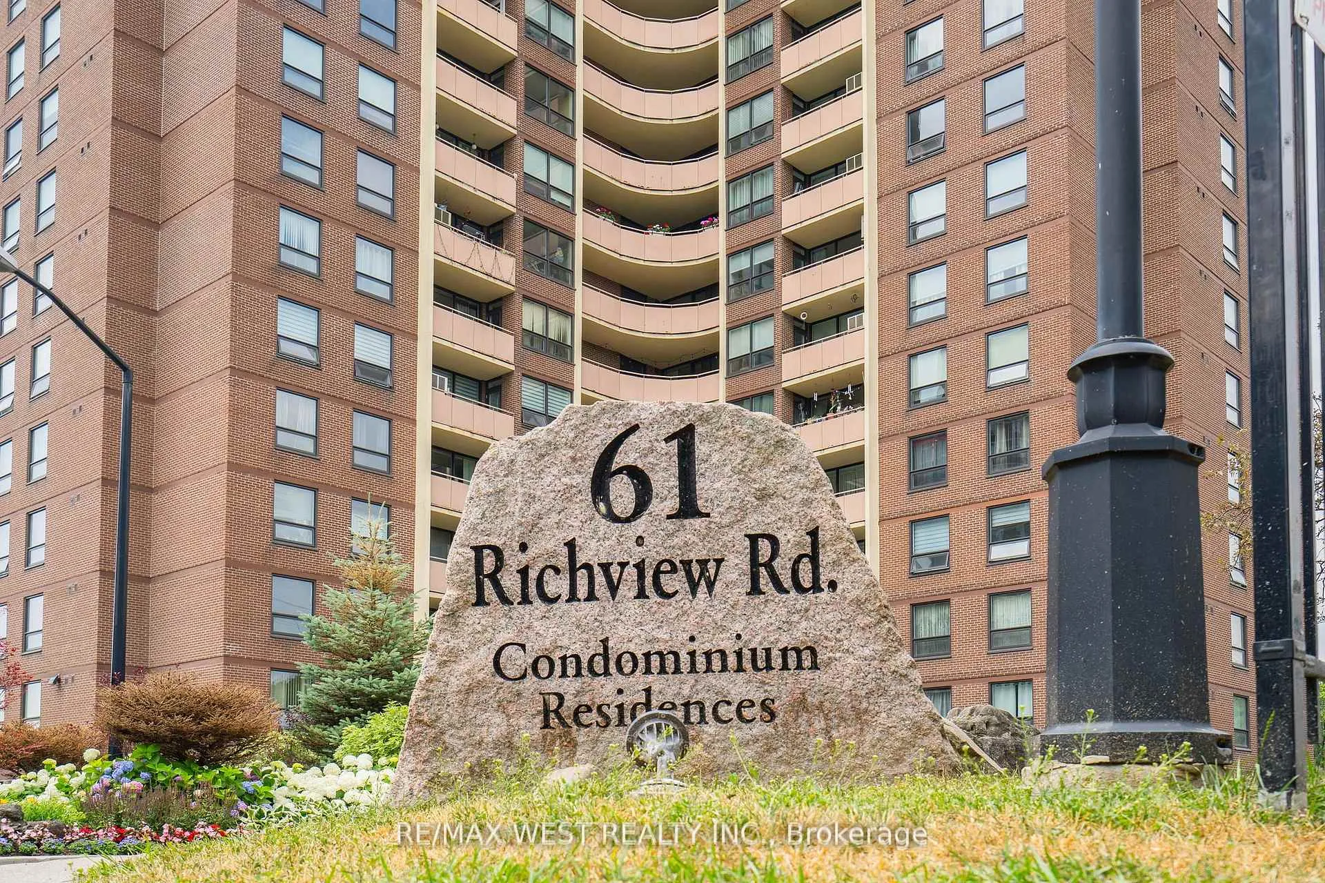 Front of Unit 1603, 61 Richview Road