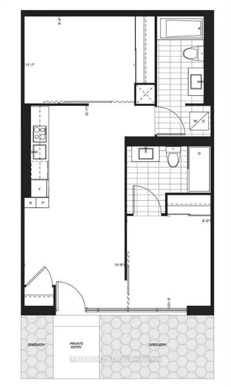 Front of Unit 104, 689 The Queensway