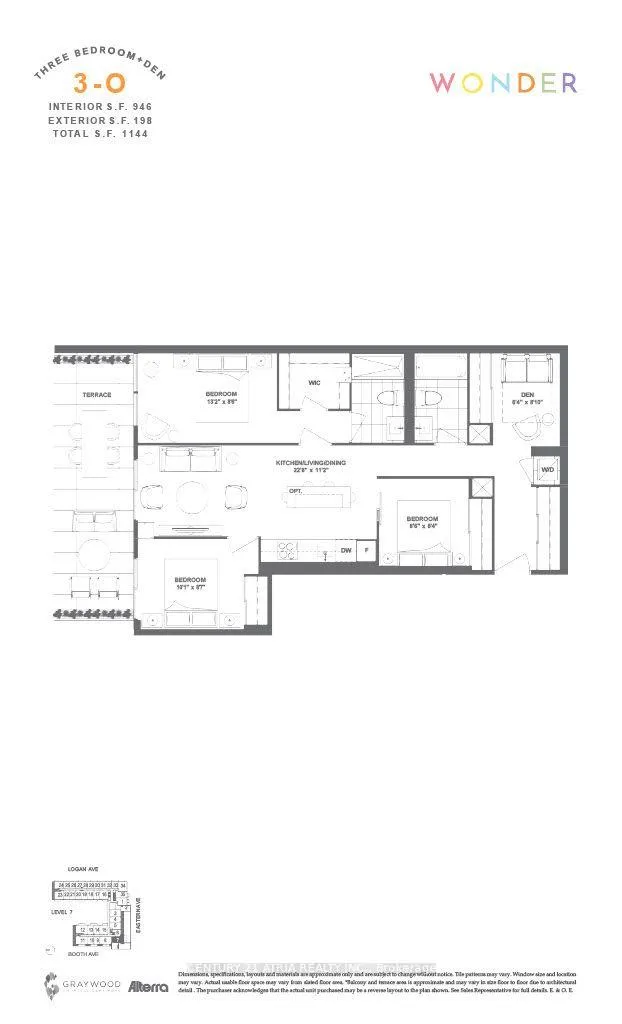 Front of Unit 707, 150 Logan Avenue