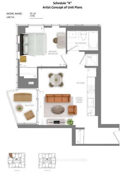 Front of Unit 2706, 25 Wellington Street S