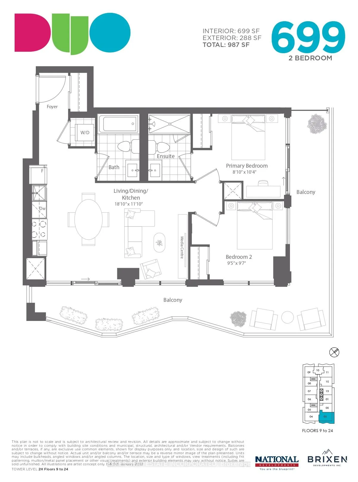 Front of Unit 903, 260 Malta Avenue
