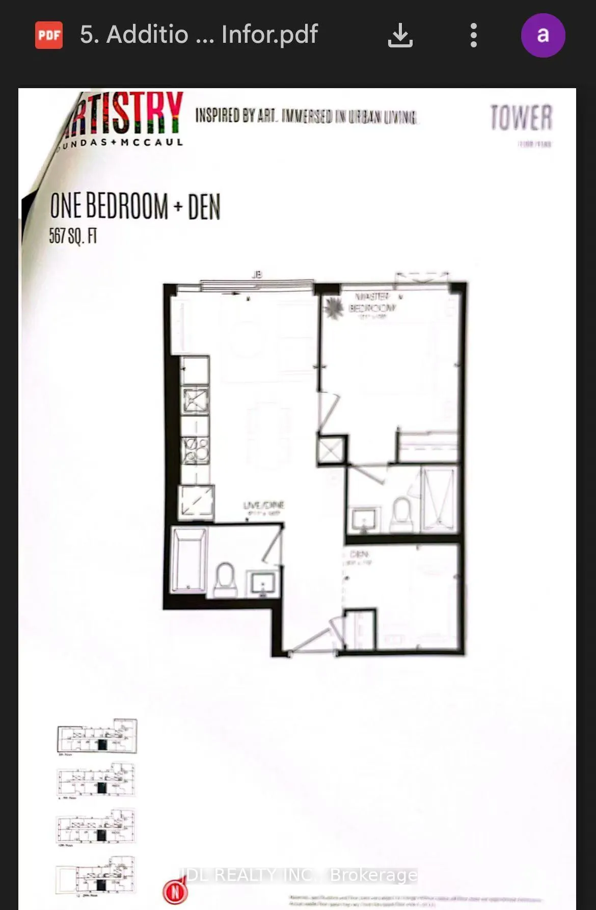 Front of Unit 1007, 280 Dundas St W Street W