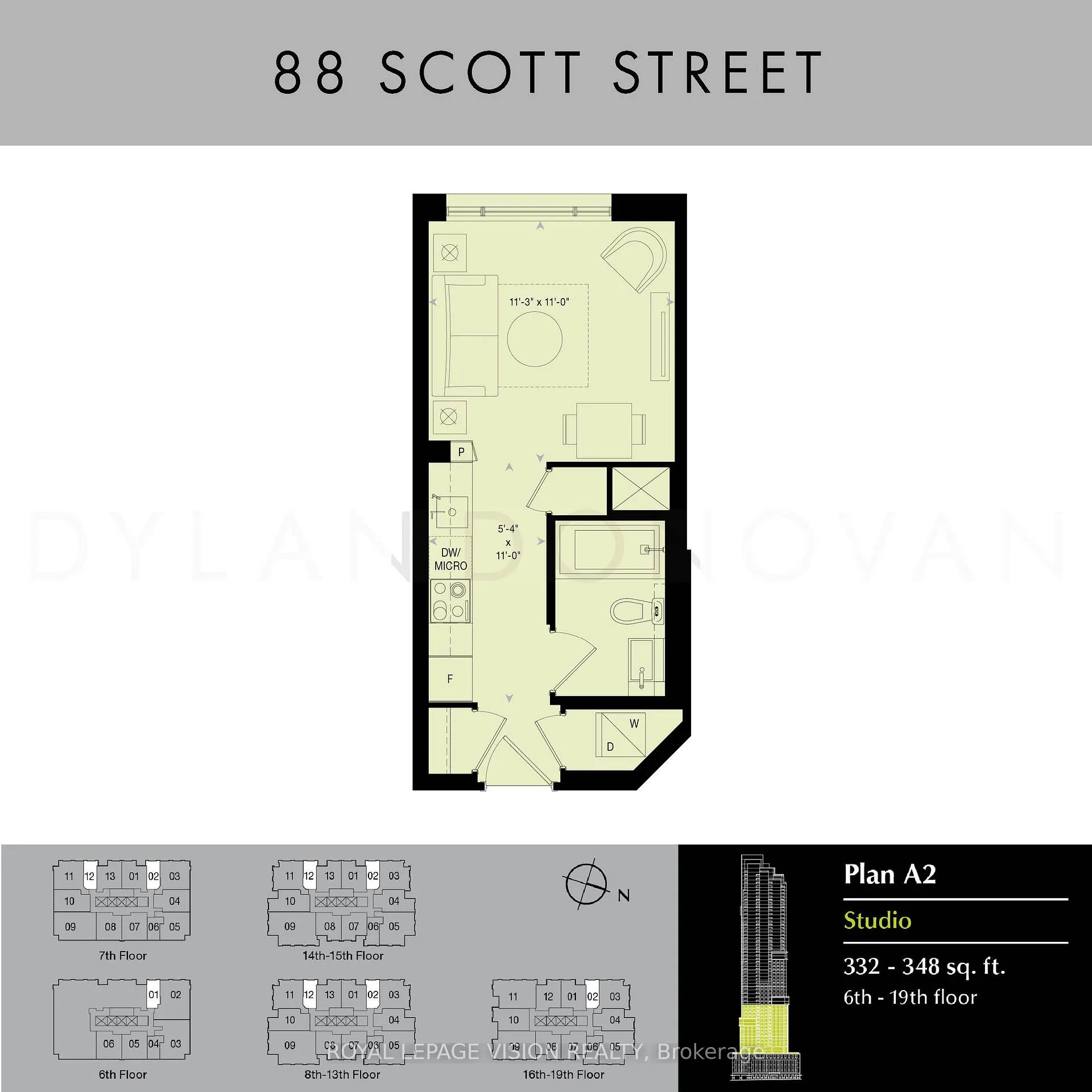 Front of Unit 702, 88 Scott Street