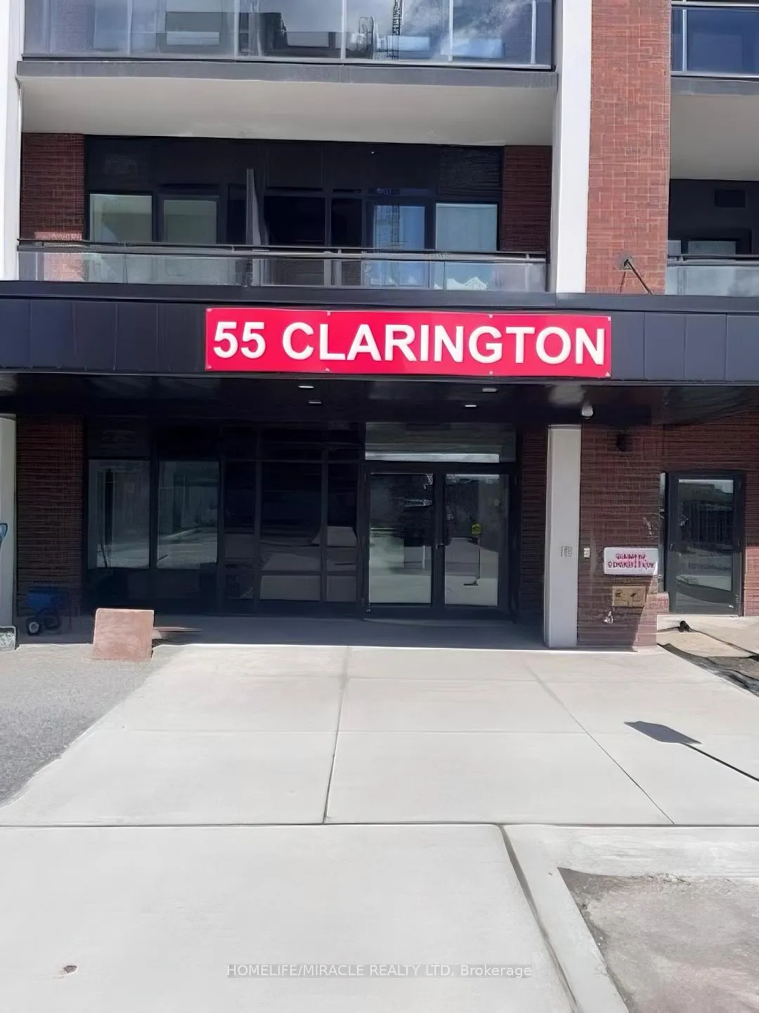 Front of Unit 809, 55 Clarington Boulevard