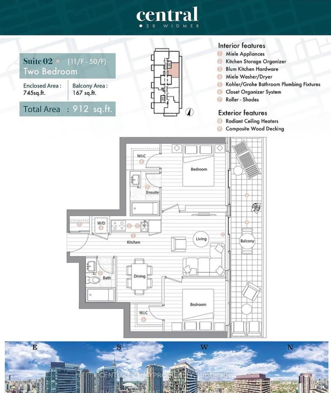 Front of Unit 4202, 38 Widmer Street
