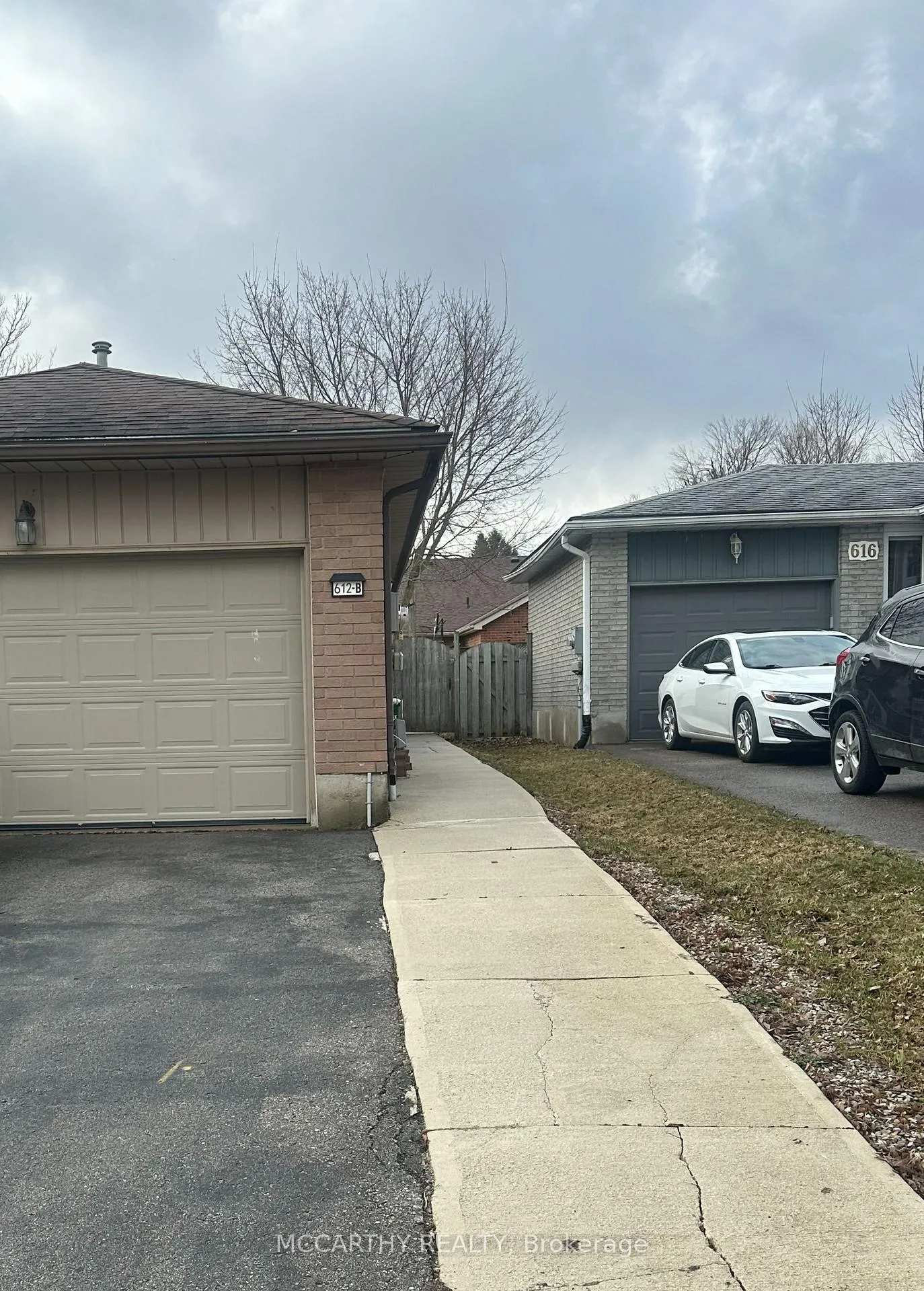 Front of Unit B, 612 Canfield Place