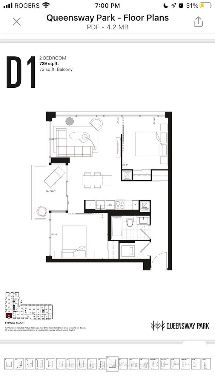 Photo 9 of Unit 419, 7 Smith Crescent, Etobicoke, Stonegate-Queensway — HOMEH
