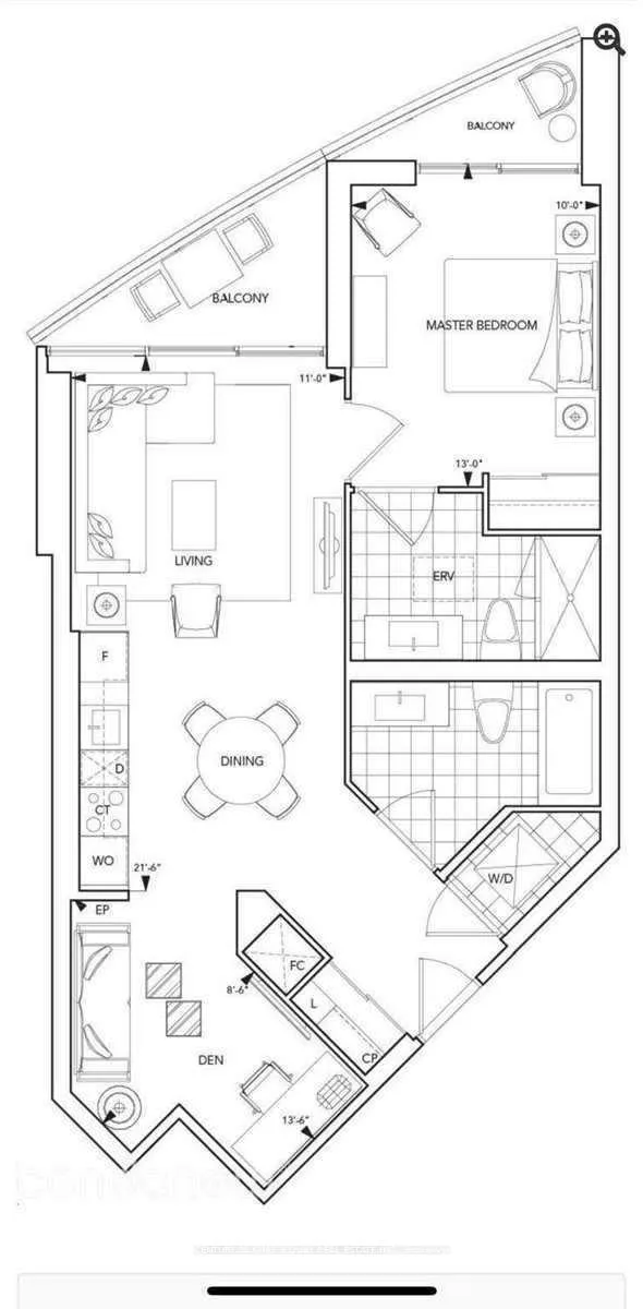 Front of Unit 504, 1 Edgewater Drive