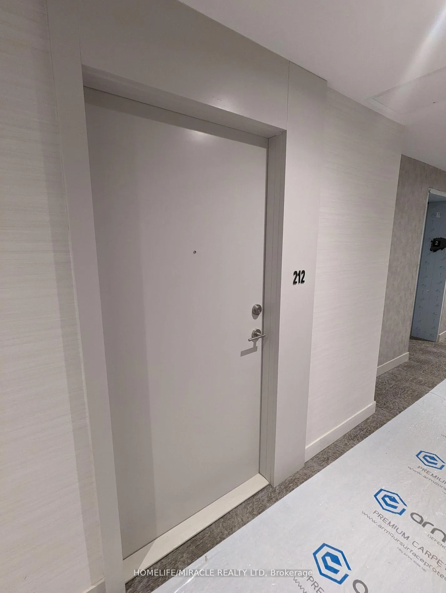 Front of Unit 212, 215 veterans Drive