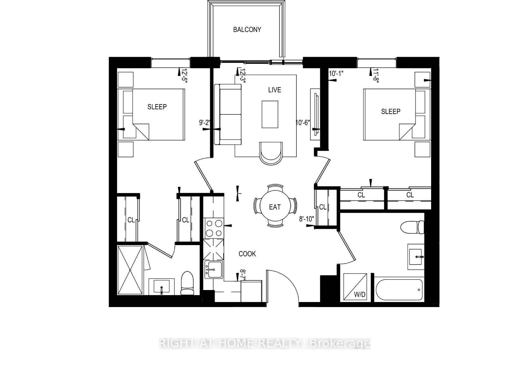 Front of Unit 1309, 1050 Eastern Avenue