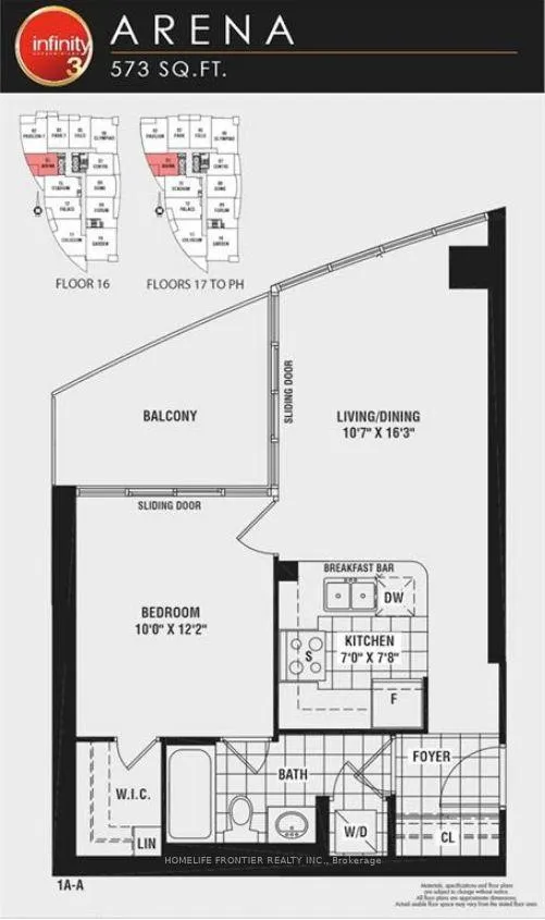 Front of Unit 2101, 19 Grand Trunk Crescent