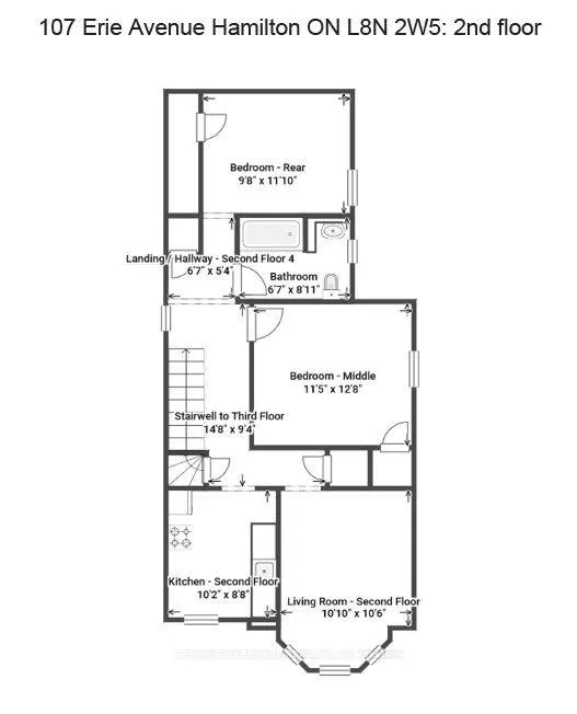 Photo 14 of Unit UPPER, 107 Erie Avenue, Hamilton, Stinson — HOMEH