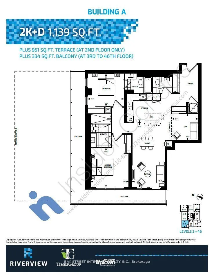 Photo 9 of Unit 1607, 8 Water Walk Drive, Markham, Unionville — HOMEH
