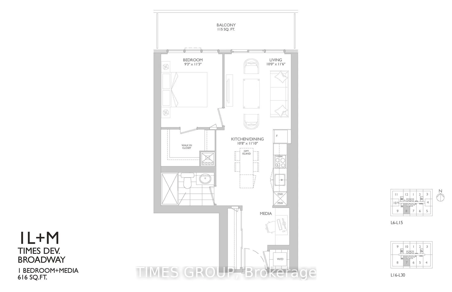 Photo 9 of Unit 1508, 65 Broadway Avenue, Toronto, Mount Pleasant West — HOMEH