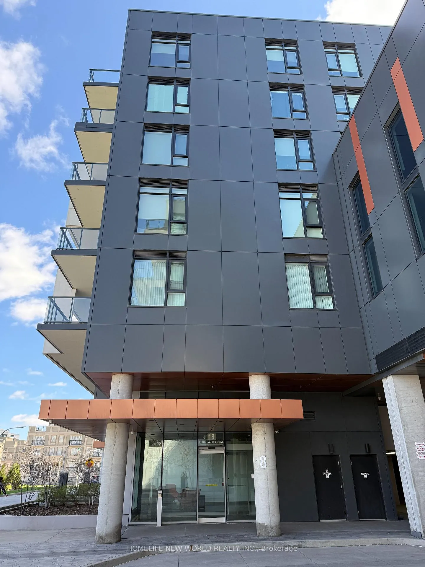 Front of Unit 601, 18 Rouge Valley Drive W